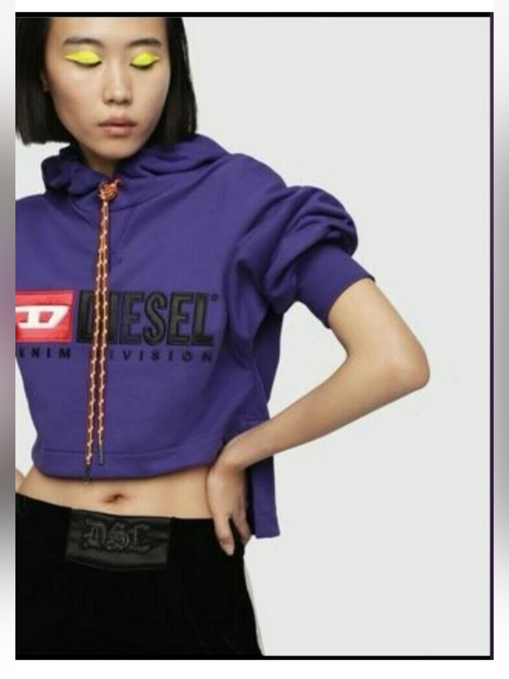 Diesel Denim Division F-Dinie-A Purple Cropped Hoodie
Description
